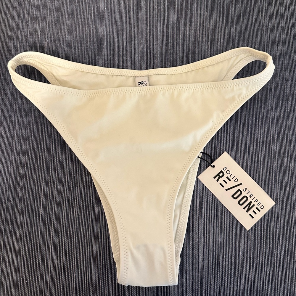 SOLID & STRIPED White Bikini Bottom - The Hollywood Bottom - NWT - Size Medium